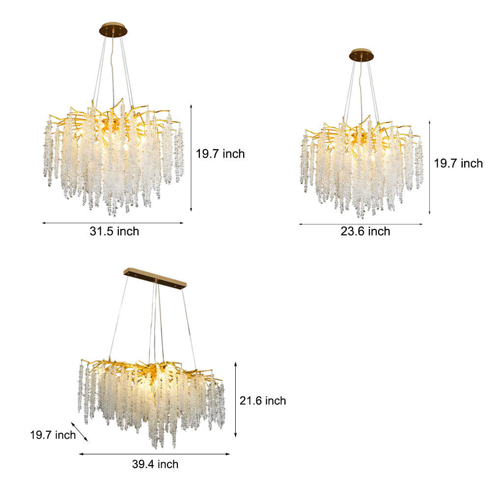 Branch Crystal Dimmable Modern Chandelier