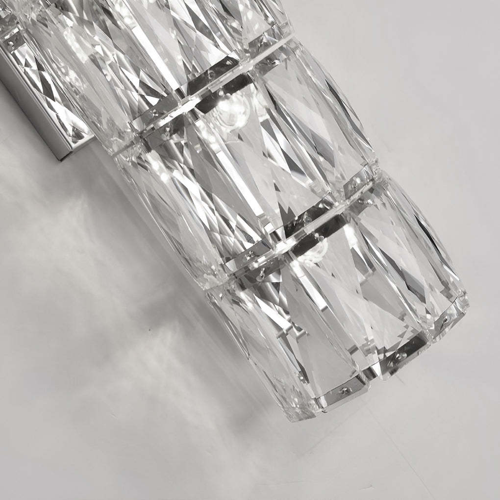 Cylindrical Crystal 3-Step Dimming LED Modern Wall Sconce