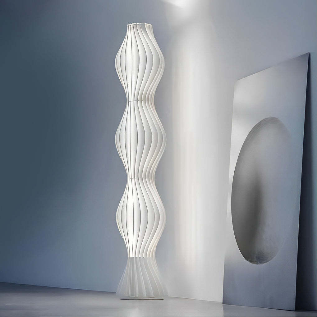 Modern Coastal LED Wavy Floor Lamp-Lighom