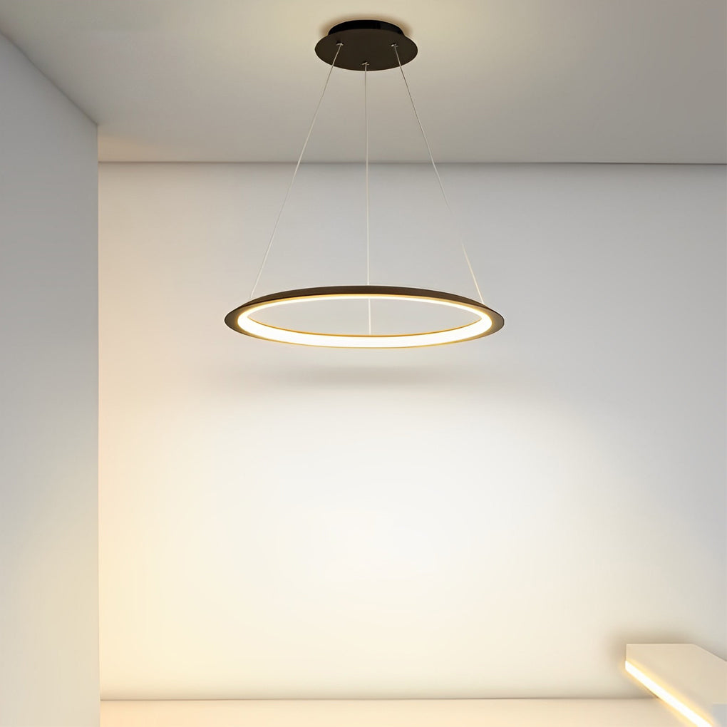 Minimalist Round LED Dimmable Nordic Chandelier
