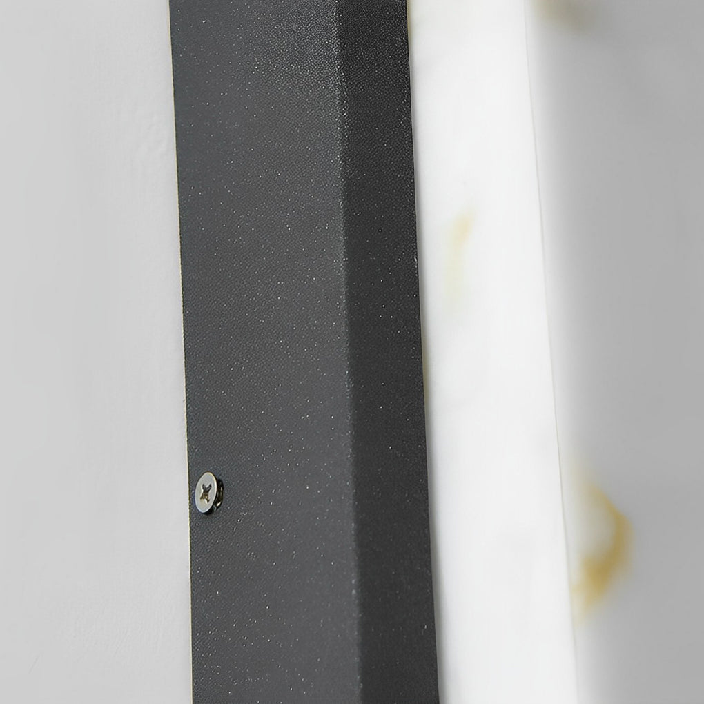 Rectangular Metal LED Waterproof Black Modern Outdoor Wall Lights-Lighom