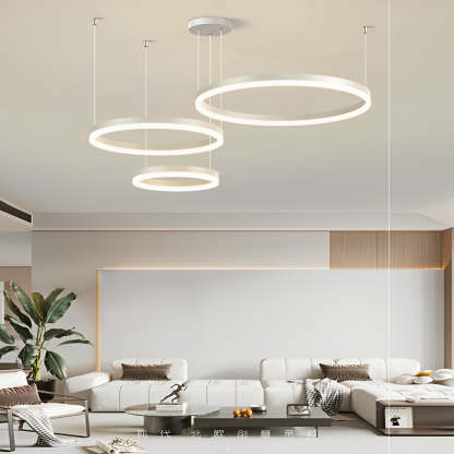 Circular Rings Dimmable LED Modern Chandelier