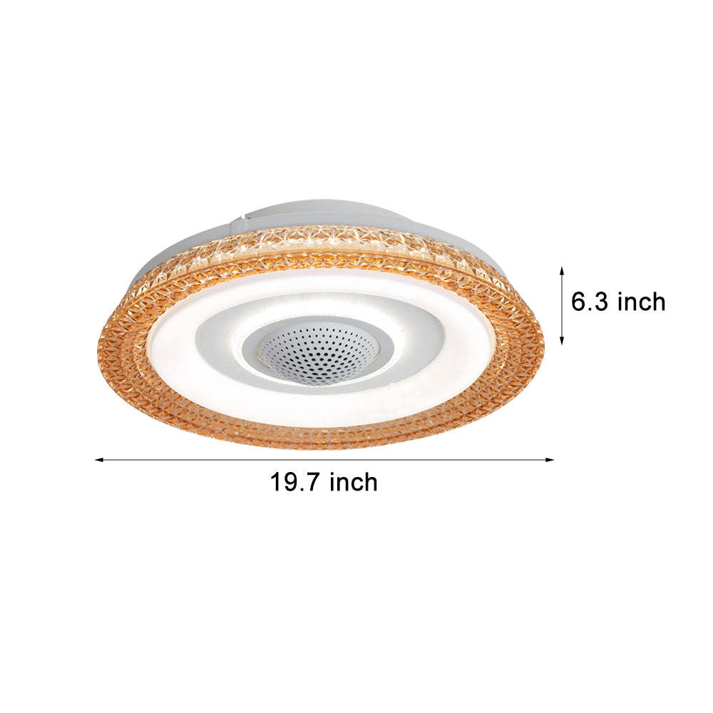 20" 6-Speed Bladeless Smart Dimmable LED Ceiling Fan