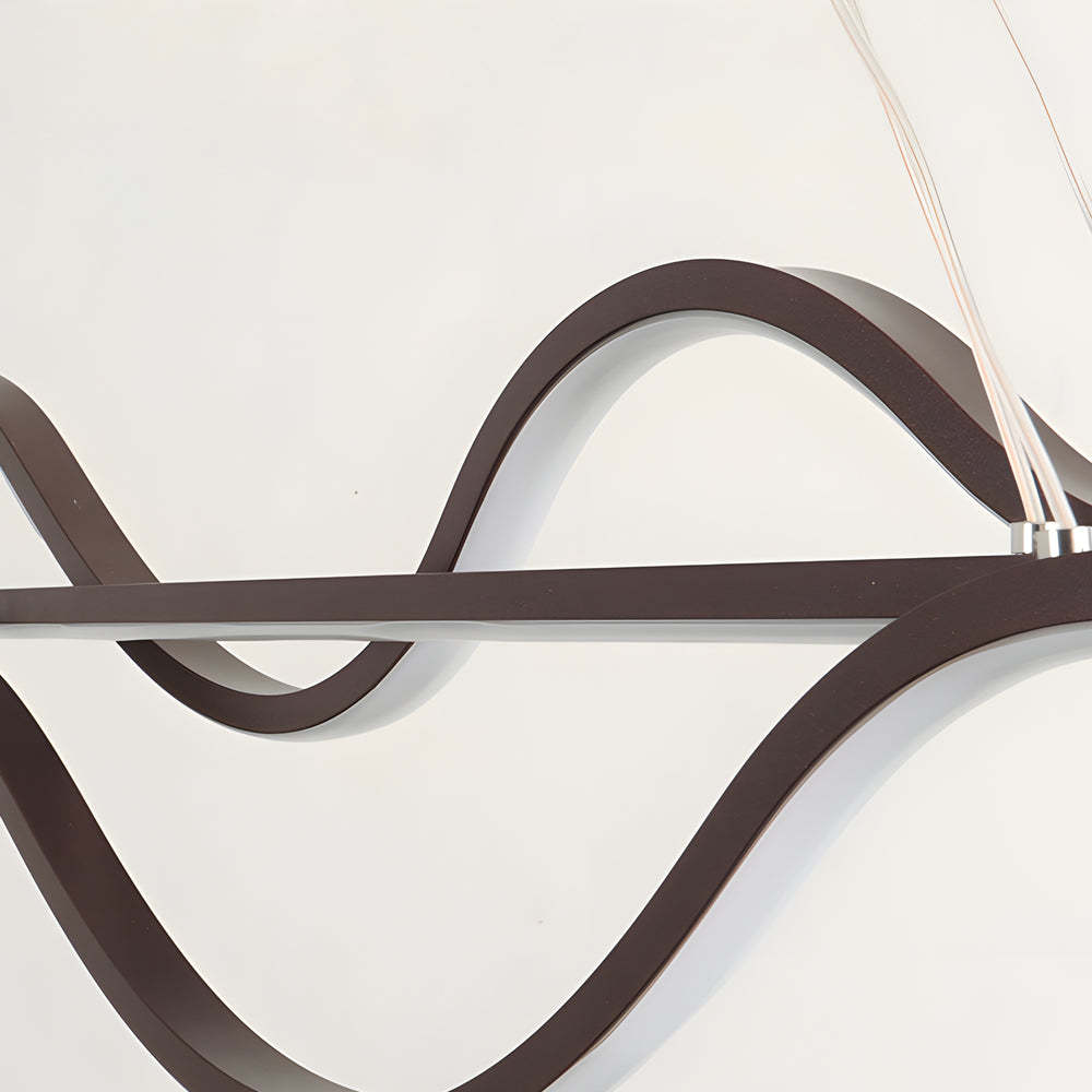 Sleek Wave Modern Pendant Light Dimmable LED