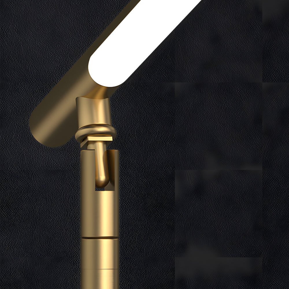 Copper Linear Brass LED Desk Lamp with Adjustable Angle for Focused Lighting-Lighom