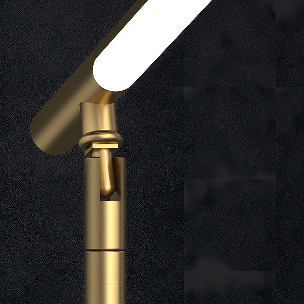 Copper Linear Brass LED Desk Lamp with Adjustable Angle for Focused Lighting-Lighom
