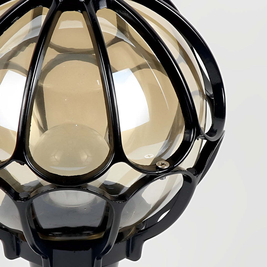 Vintage Outdoor Pier Mount Post Light with Glass Globe-Lighom