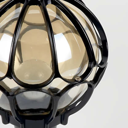 Vintage Outdoor Pier Mount Post Light with Glass Globe-Lighom