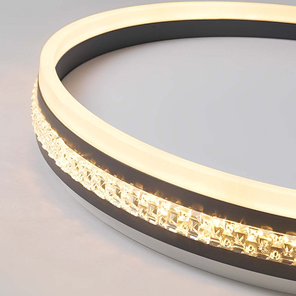 Round Dimmable Remote Modern Ceiling Fixture