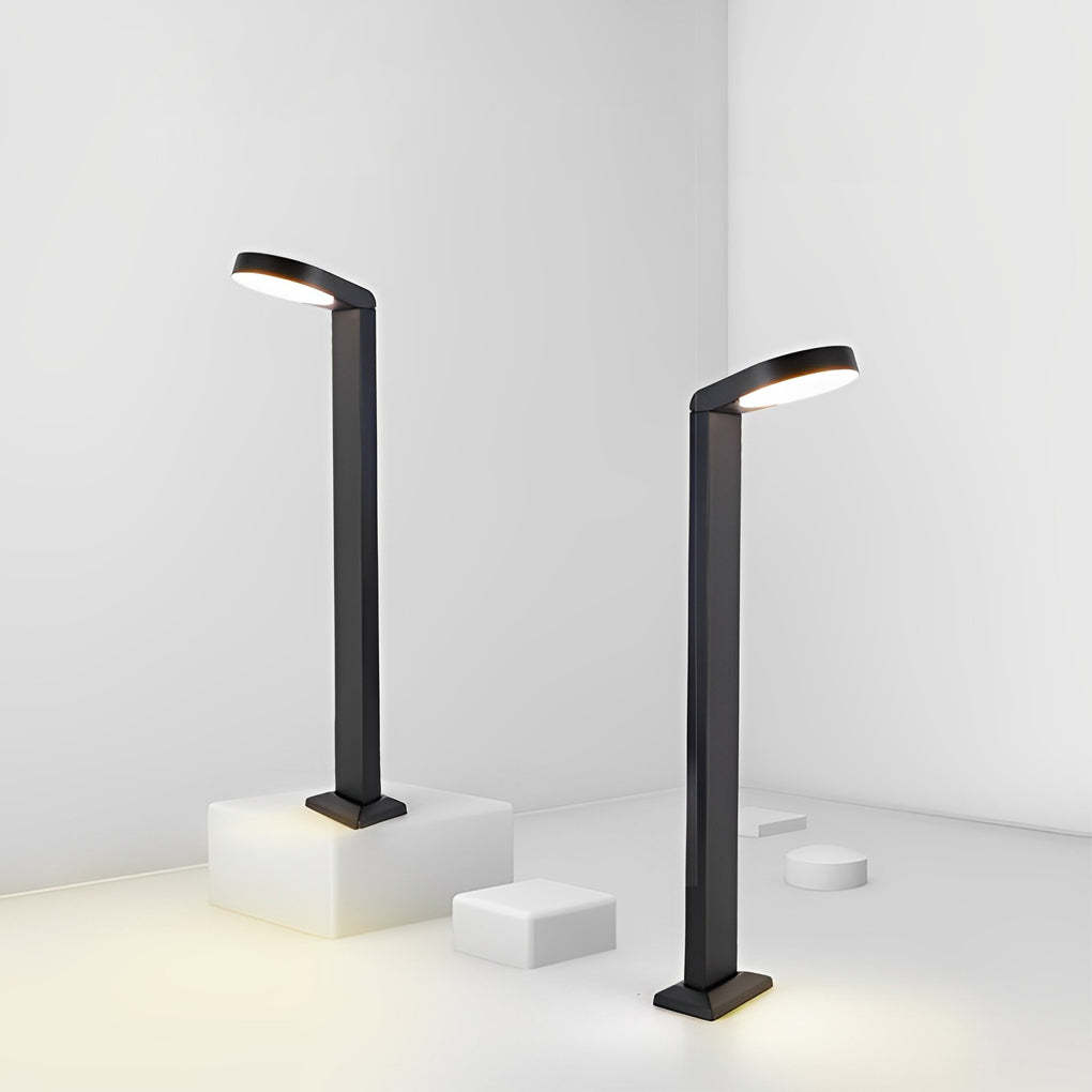 Minimalist Aluminum Waterproof LED Black Modern Lawn Lamp Outdoor Lights-Lighom