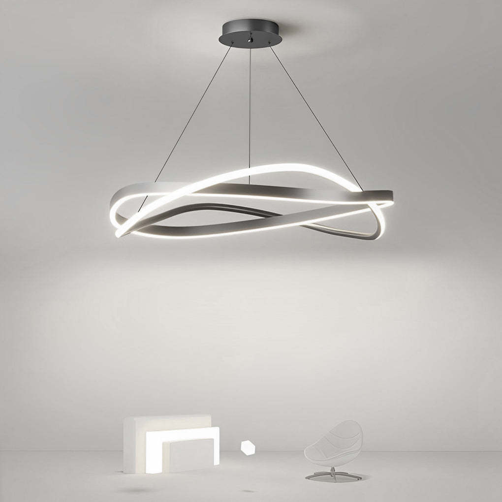 Circular Wave Ring Dimmable Minimalist Nordic Chandelier