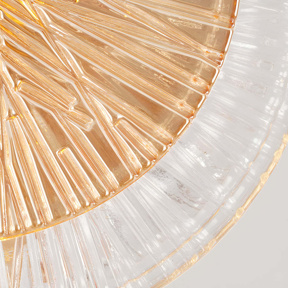 Modern Crystal Glass Disc 1-Light Round LED Pendant Light