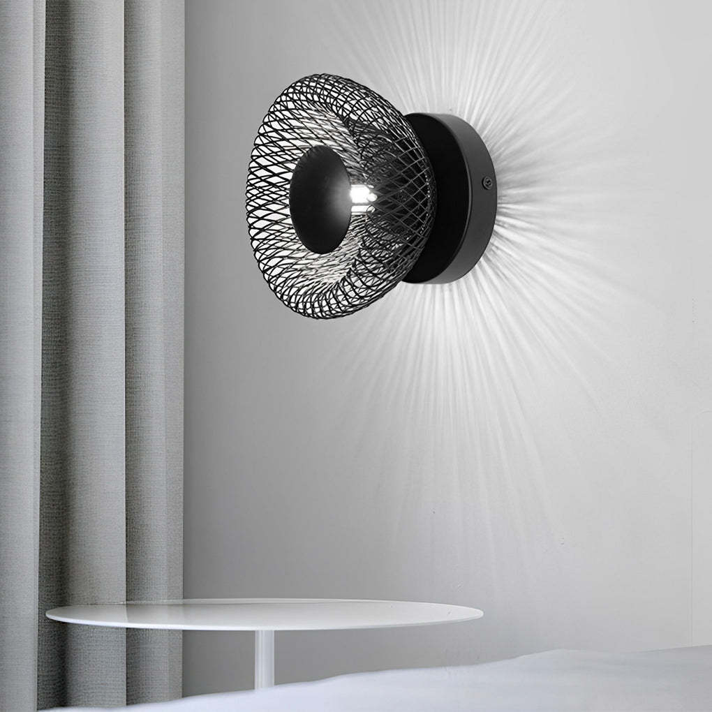 Artistic Circular Nest Grid LED Modern Wall Sconce
