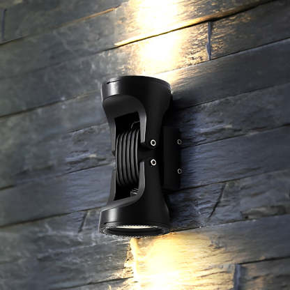 8 In. 2-Light Rotating Heads LED Up Down Outdoor Wall Light-Lighom