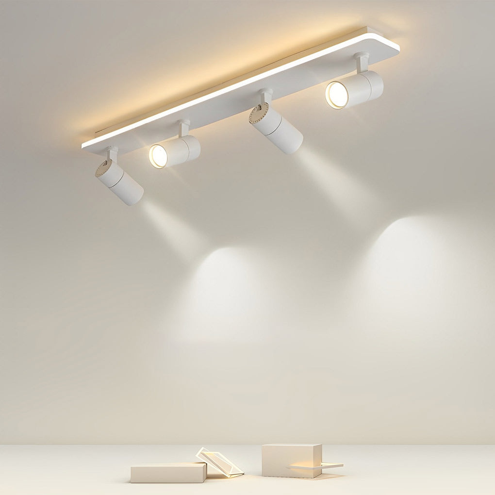 Minimalist Long Strip LED Flush Mount Adjustable Spotlight