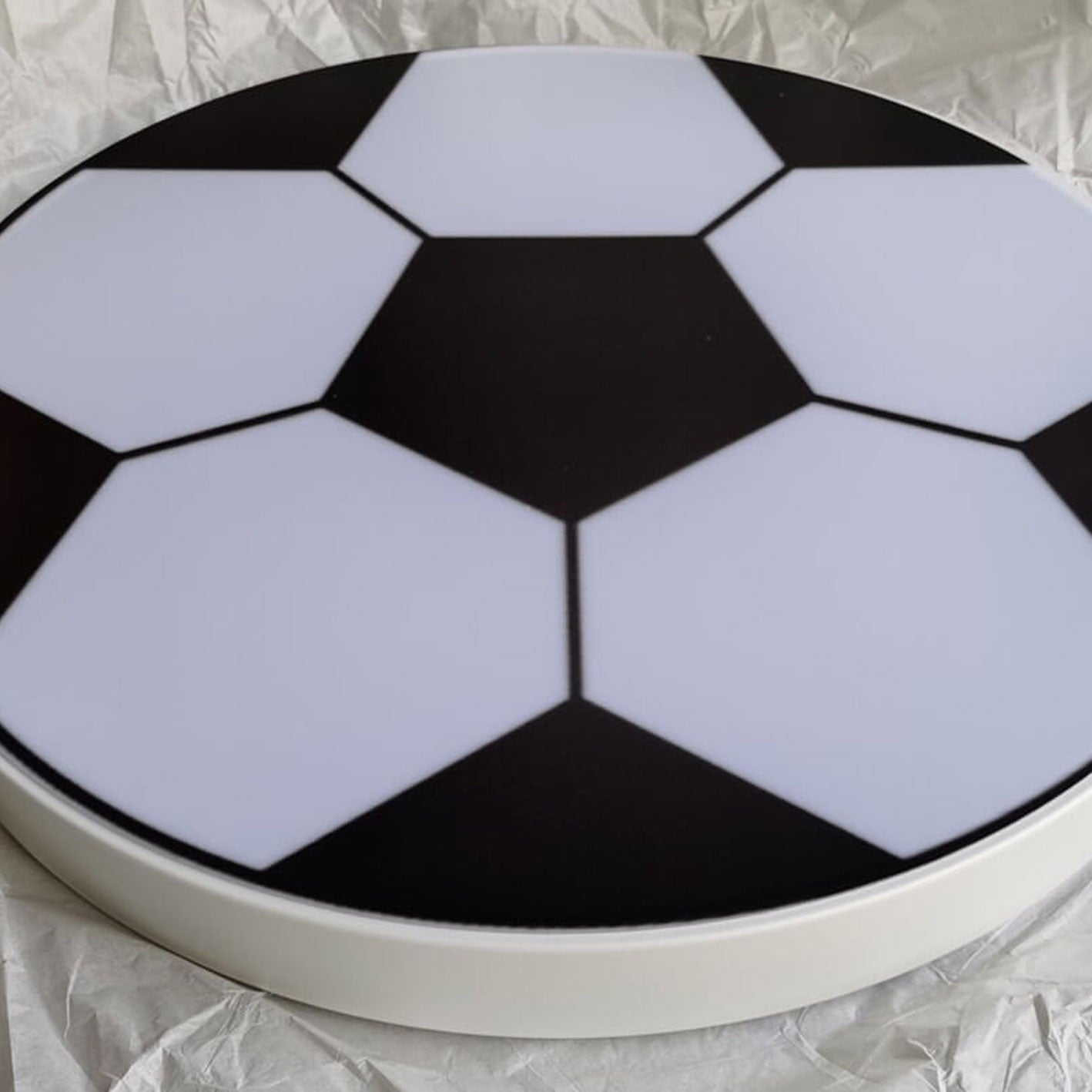 Cartoon Round Football LED Kids Flush Mount Light