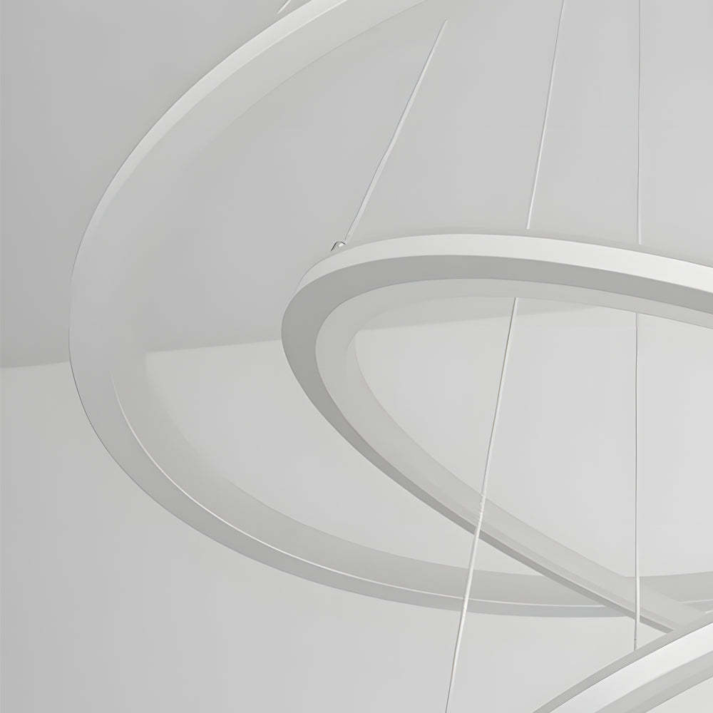 4 Rings Chandelier Light LED Mid-century Chandeliers with Remote-Lighom