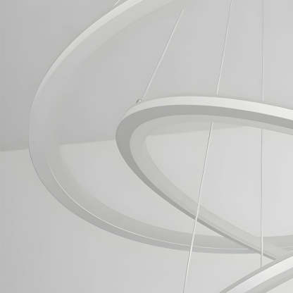 4 Rings Chandelier Light LED Mid-century Chandeliers with Remote-Lighom