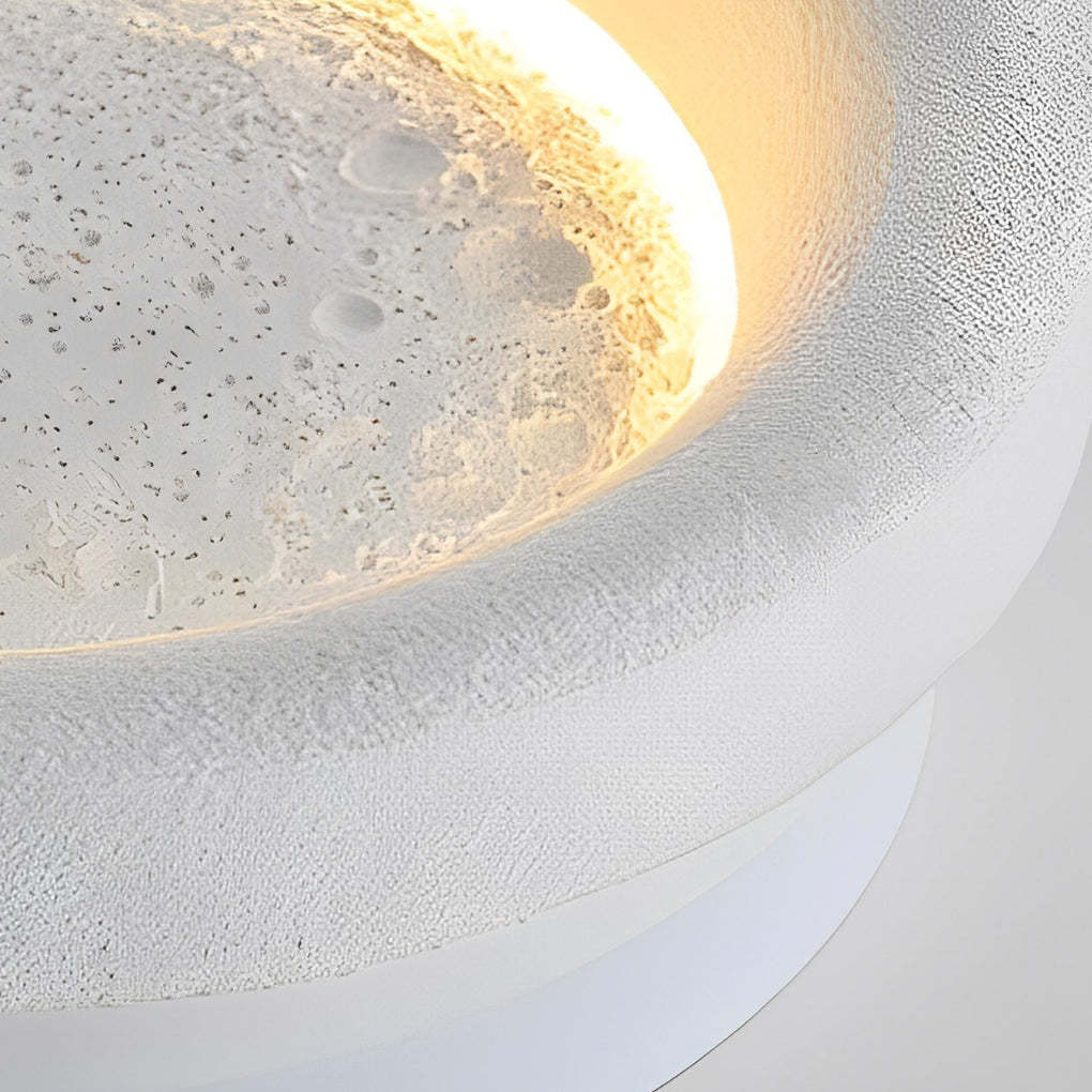 Lighom modern moon round white wall sconces