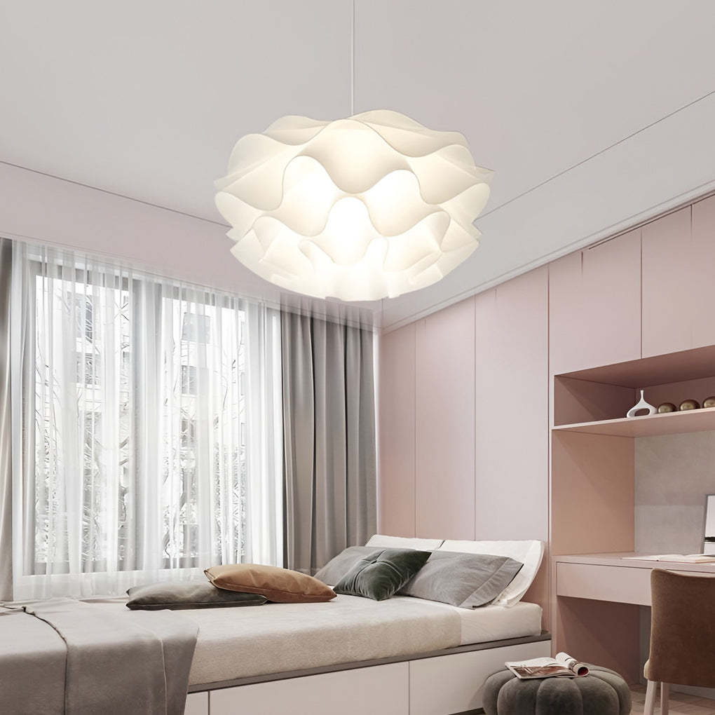Flower-Shaped 3-Step Dimming LED White Nordic Pendant