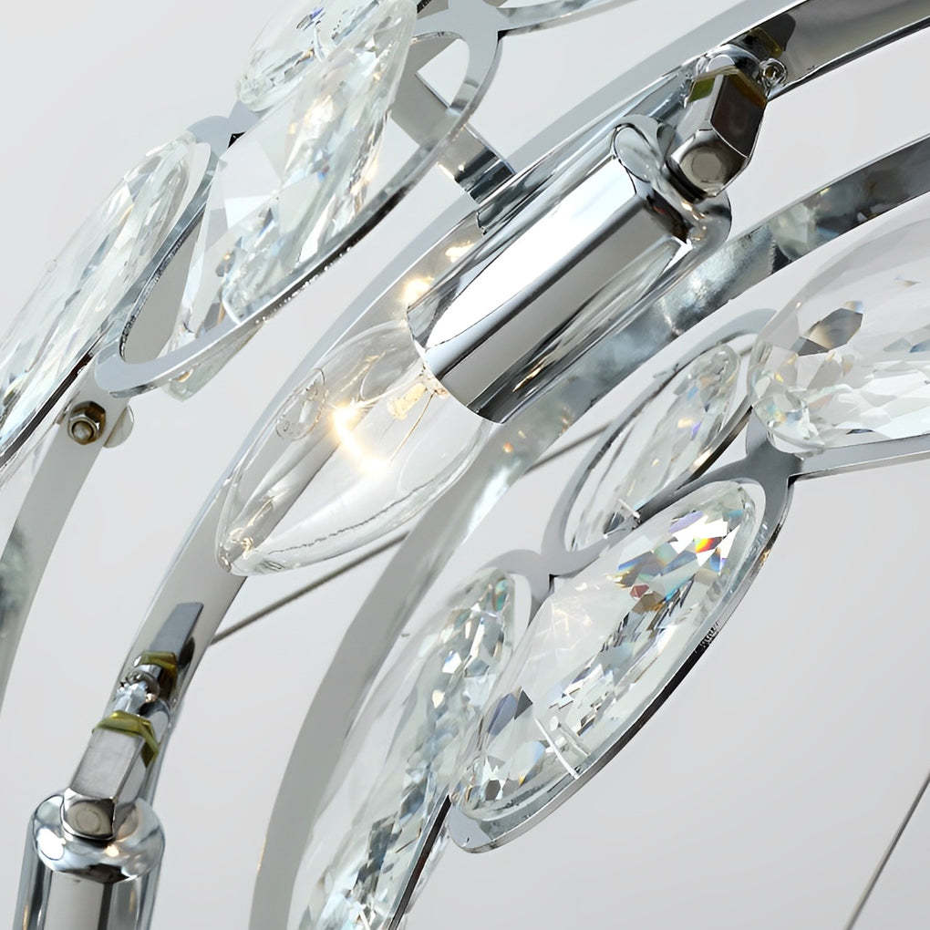 Round Bubble Crystal Plated Metal Modern Chandelier