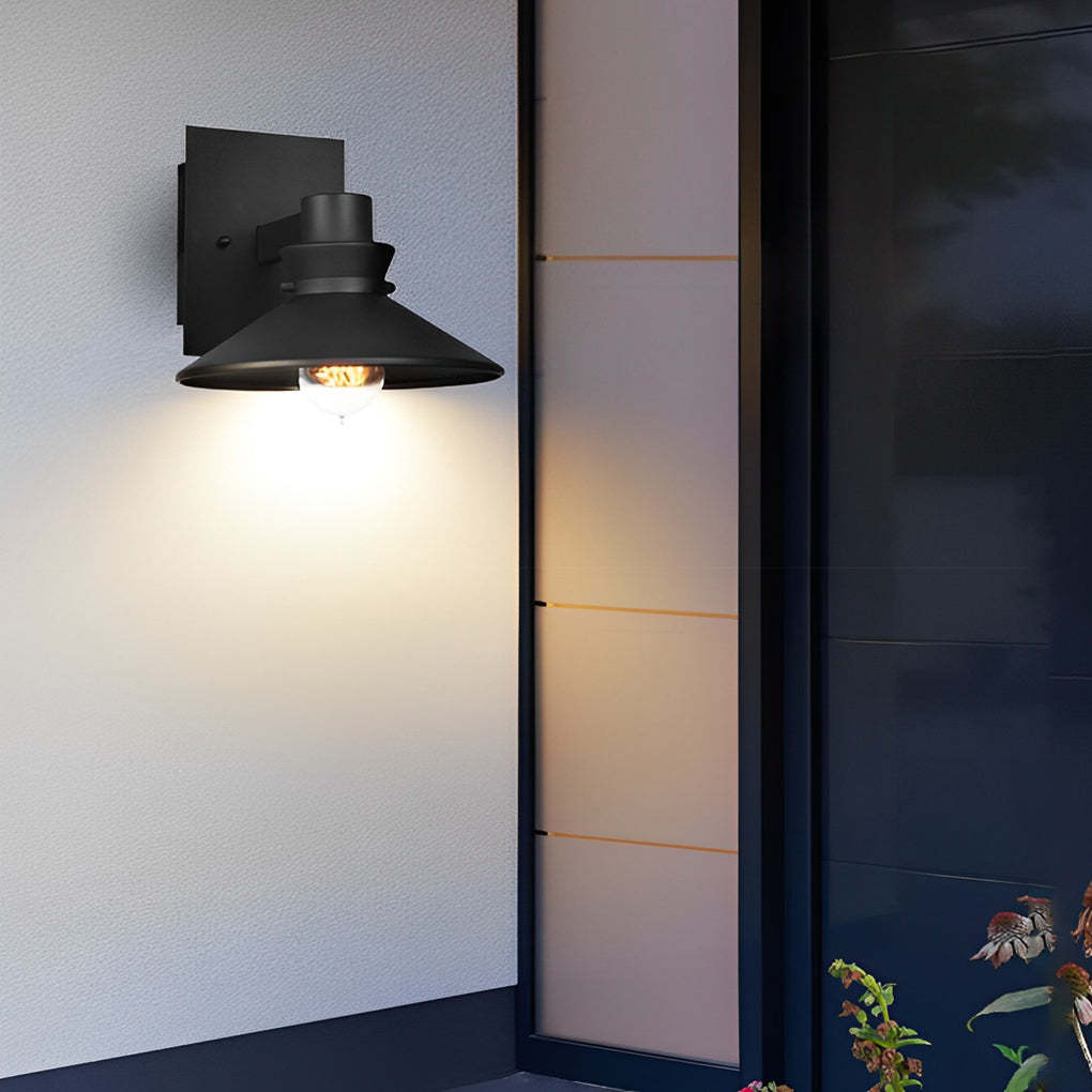 Minimalist Waterproof Black European-style Wall Lamp Exterior Lights-Lighom