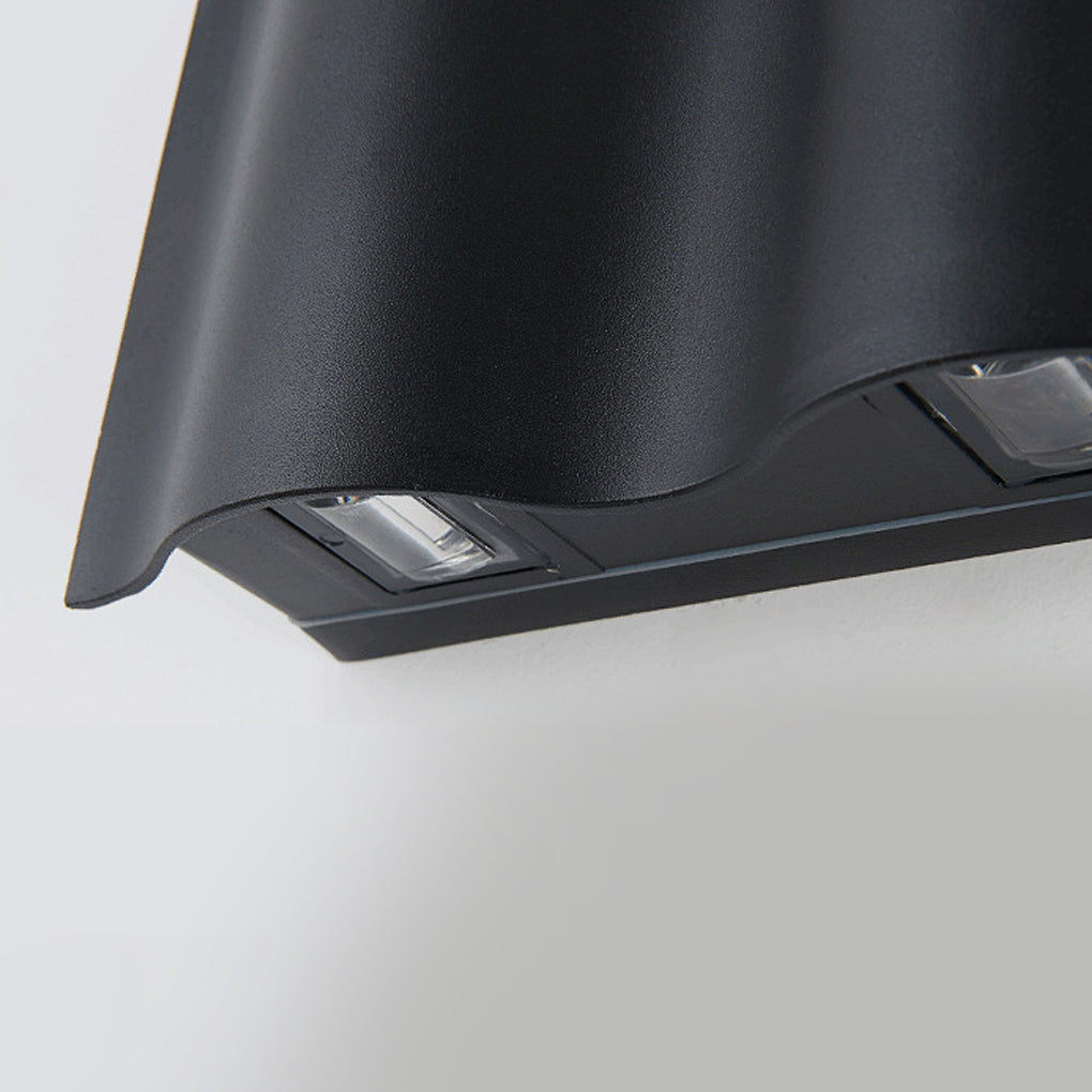 Arc Waterproof Wave Wall Sconces Outdoor Cool LED Up and Down Wall Mounted Lights-Lighom
