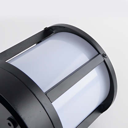 Cylindrical Aluminum LED Waterproof Black Outdoor Fence Post Lights-Lighom