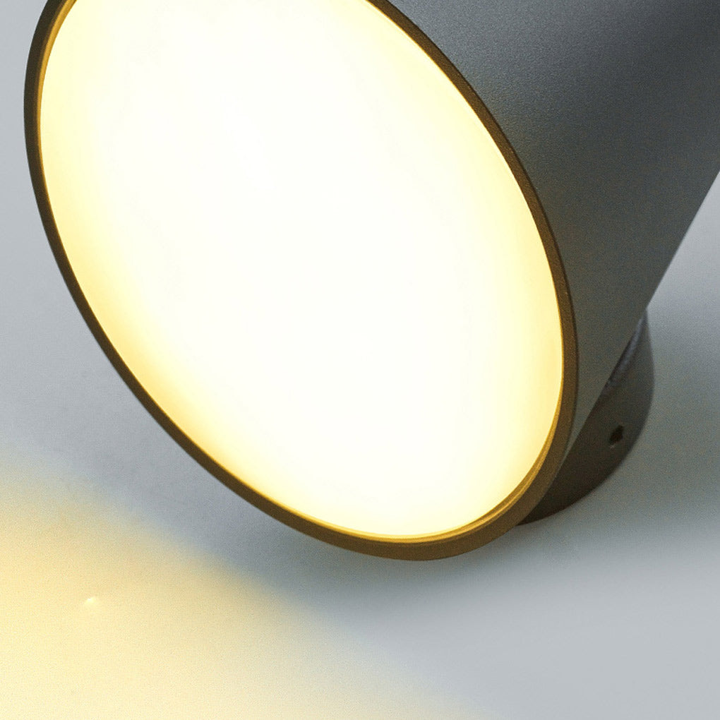 Cone Shape LED Waterproof Black Modern Outdoor Wall Lamp Exterior Lights-Lighom