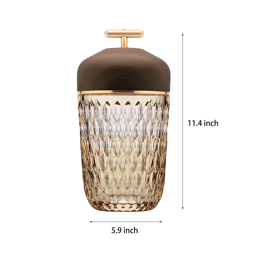Pretty Cup-Shape Crystal Glass Ambient Lamp