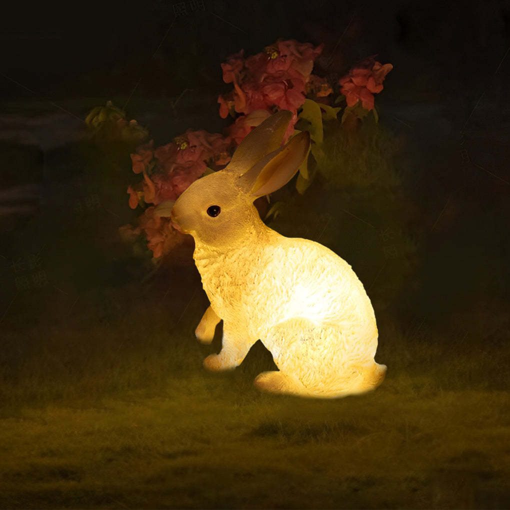 Resin and Fiberglass Rabbit Garden Lights Modern Waterproof Outdoor Lighting-Lighom