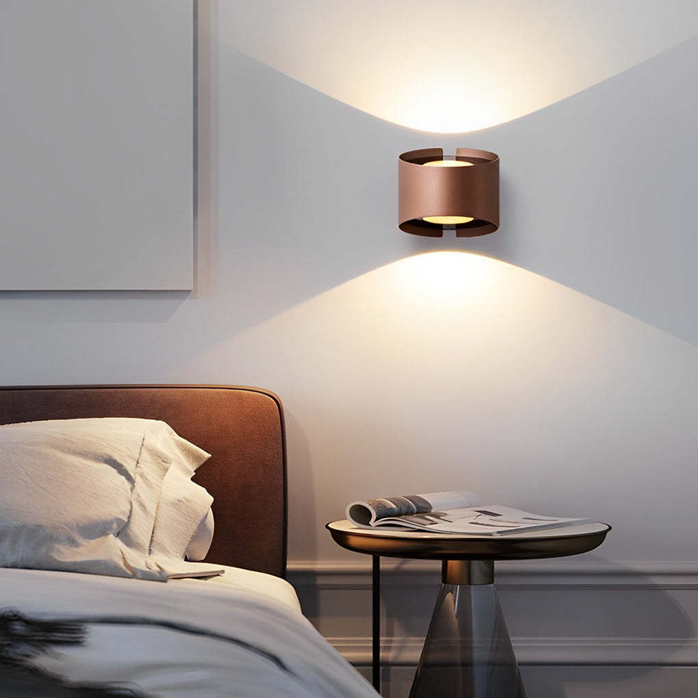 Round Creative Up and Down Lighting LED Modern Decorative Wall Sconces-Lighom