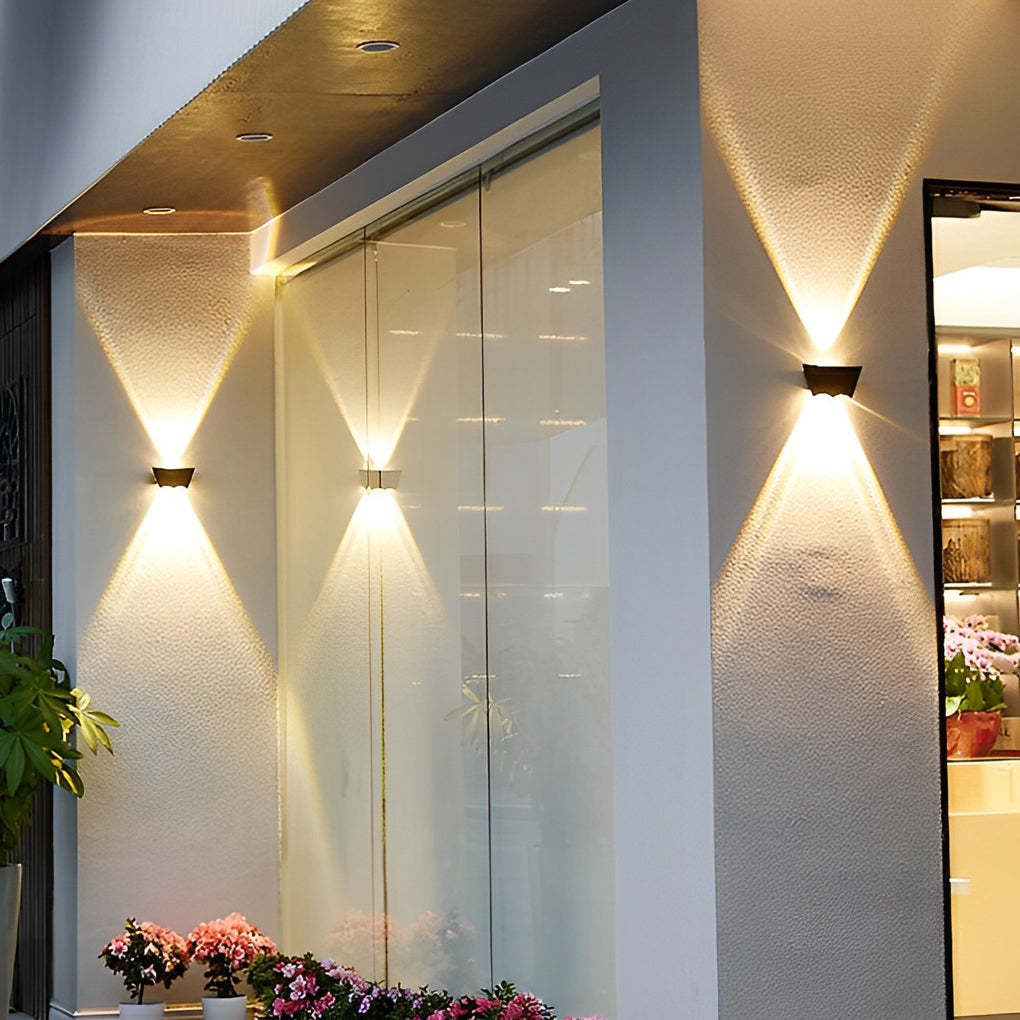 Creative Up and Down Lighting LED Waterproof Black Wall Washer Lights-Lighom