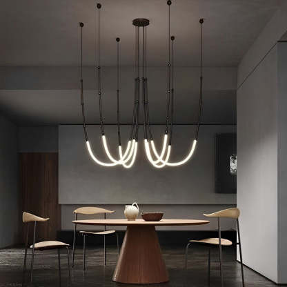 Minimalist Bamboo Knot Modern Staircase Chandelier