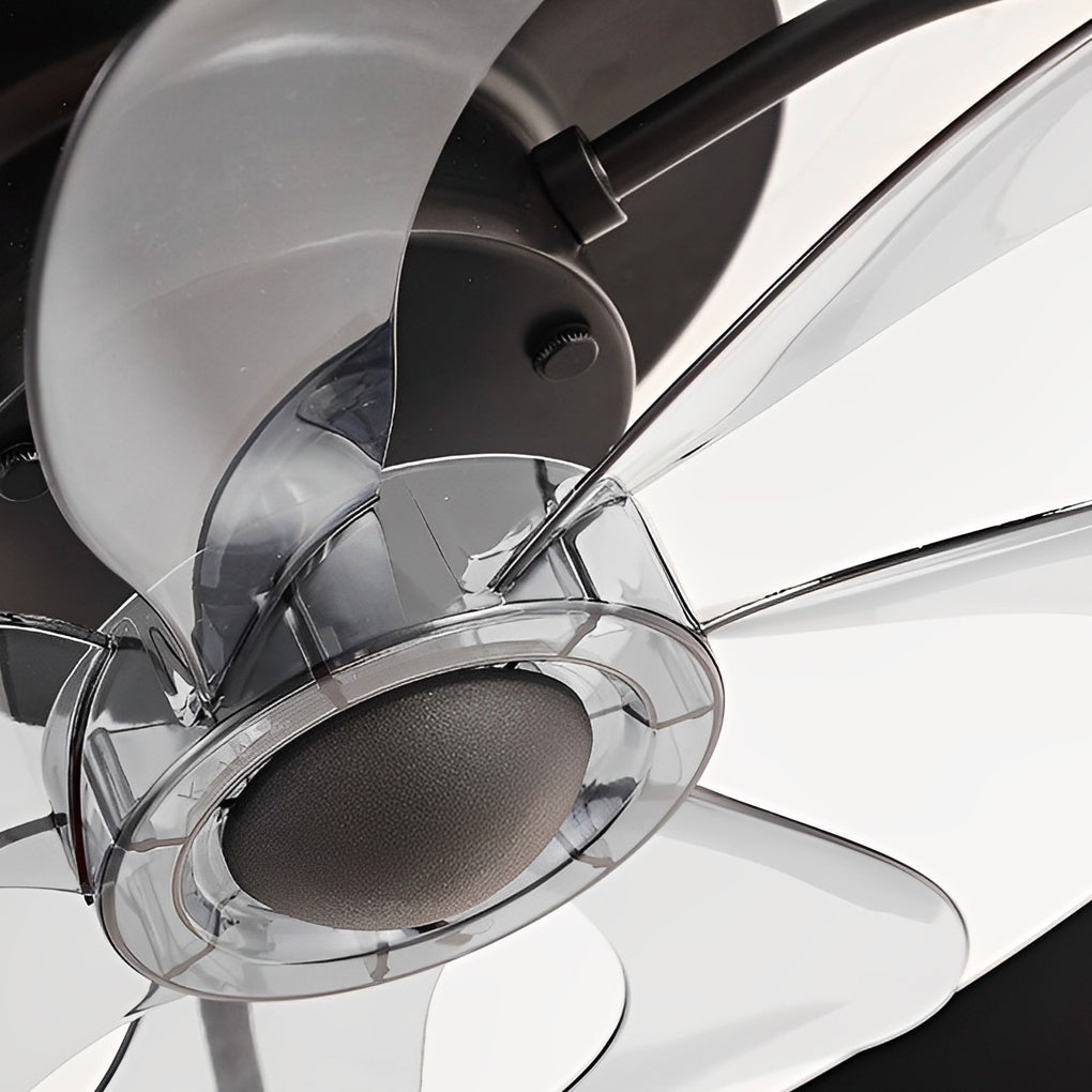 Round Inverter Mute LED Dimmable Bladeless Ceiling Fan