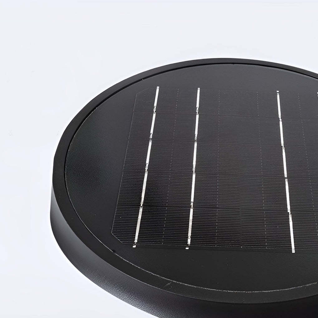 Black Cylindrical LED Pathway Lights Solar and Wired Outdoor Lighting Solutions-Lighom