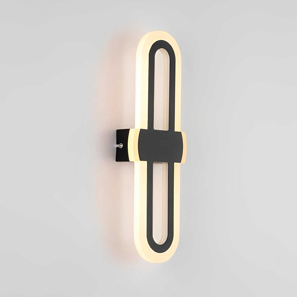 Rounded Rectangular LED Modern Wall Sconce