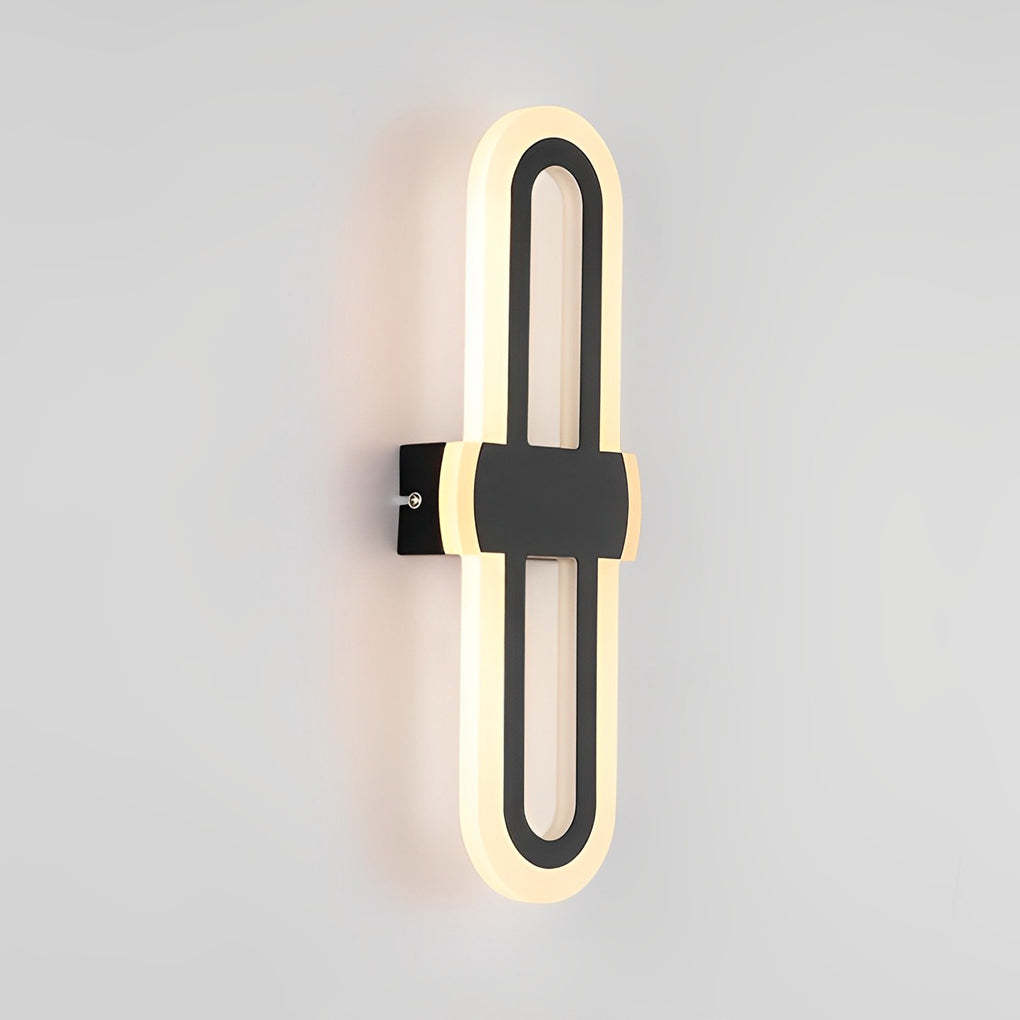 Rounded Rectangular LED Modern Wall Sconce