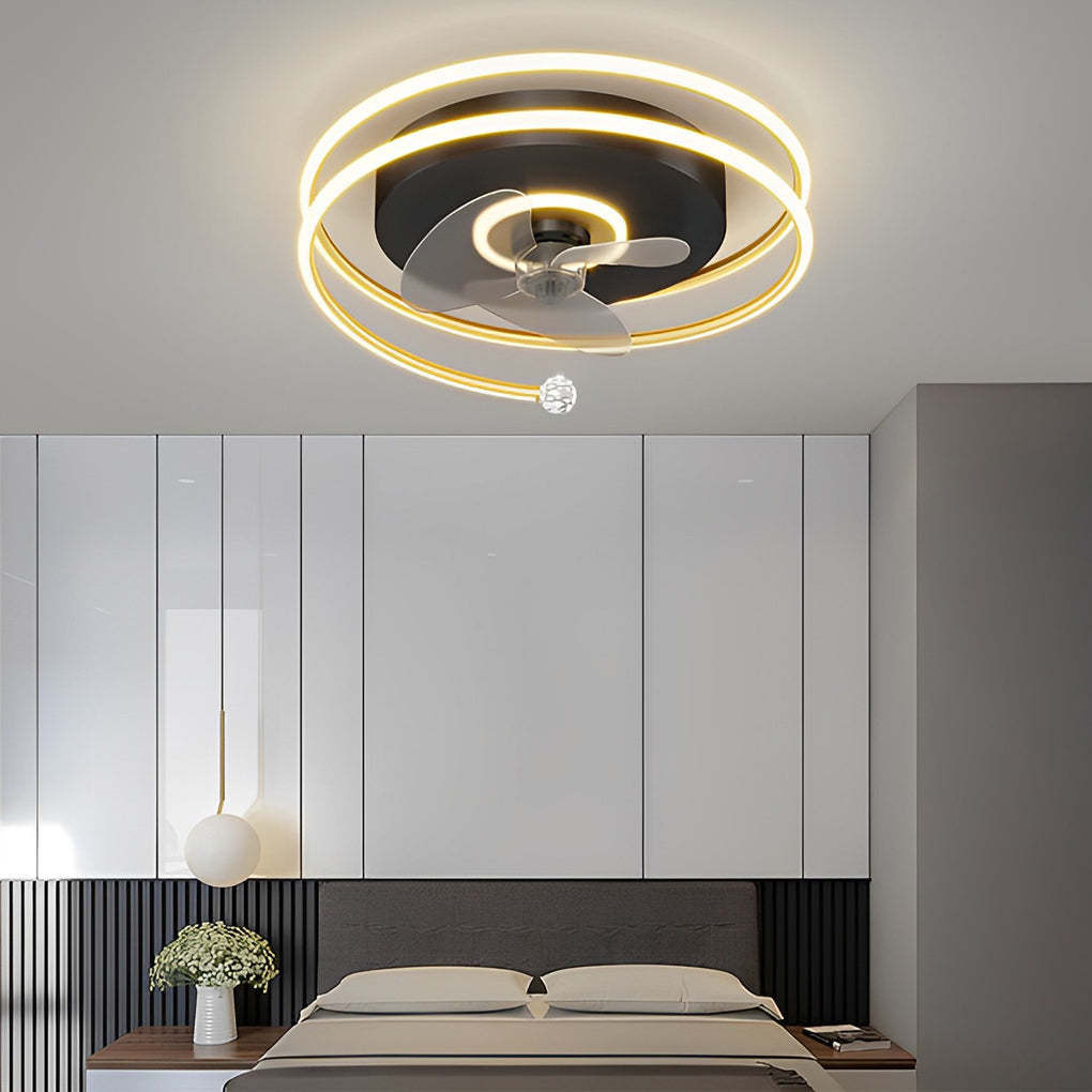 Minimalist Circular Mute LED Nordic Bladeless Fan