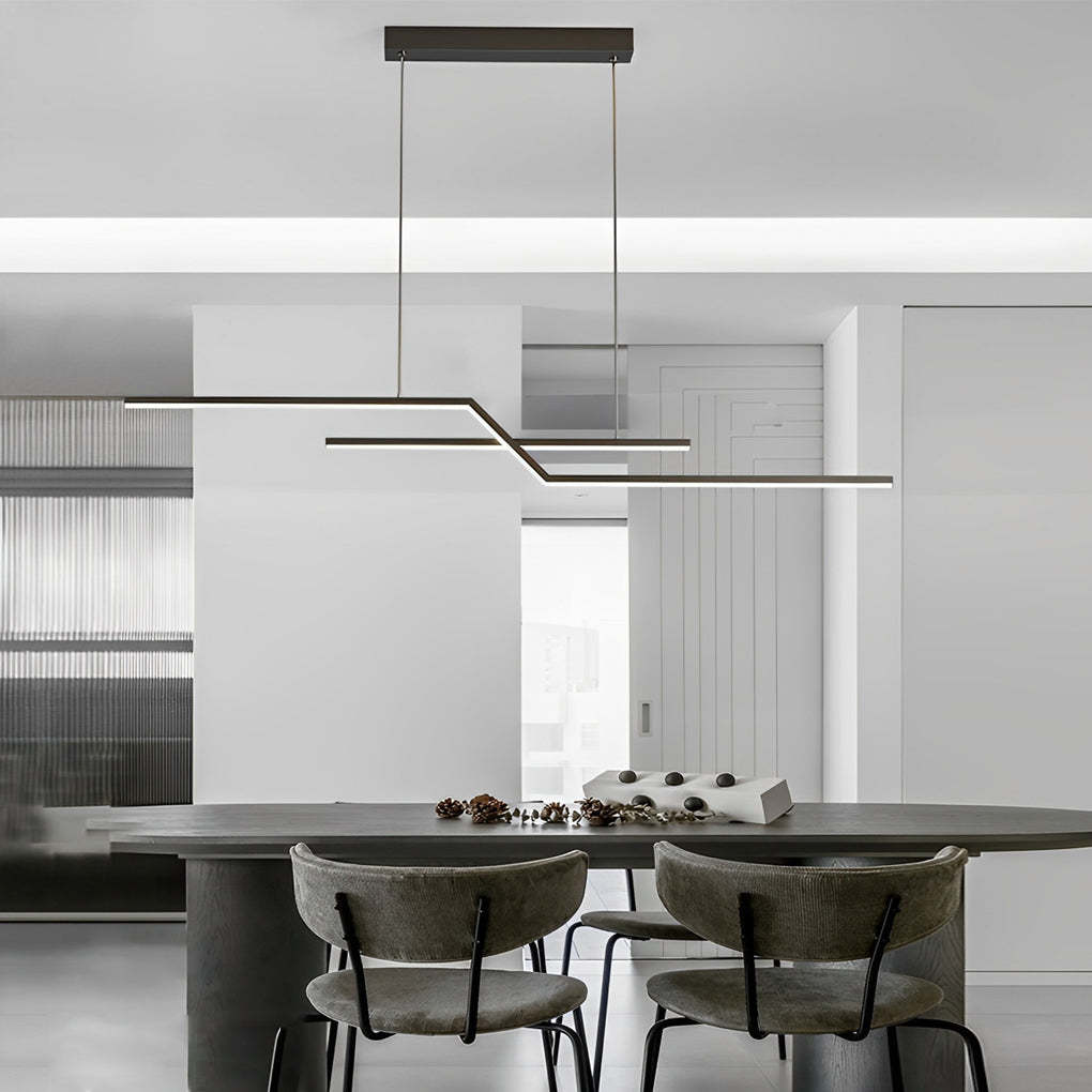 Minimalist Linear LED Dimmable Modern Chandelier