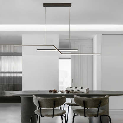 Minimalist Linear LED Dimmable Modern Chandelier