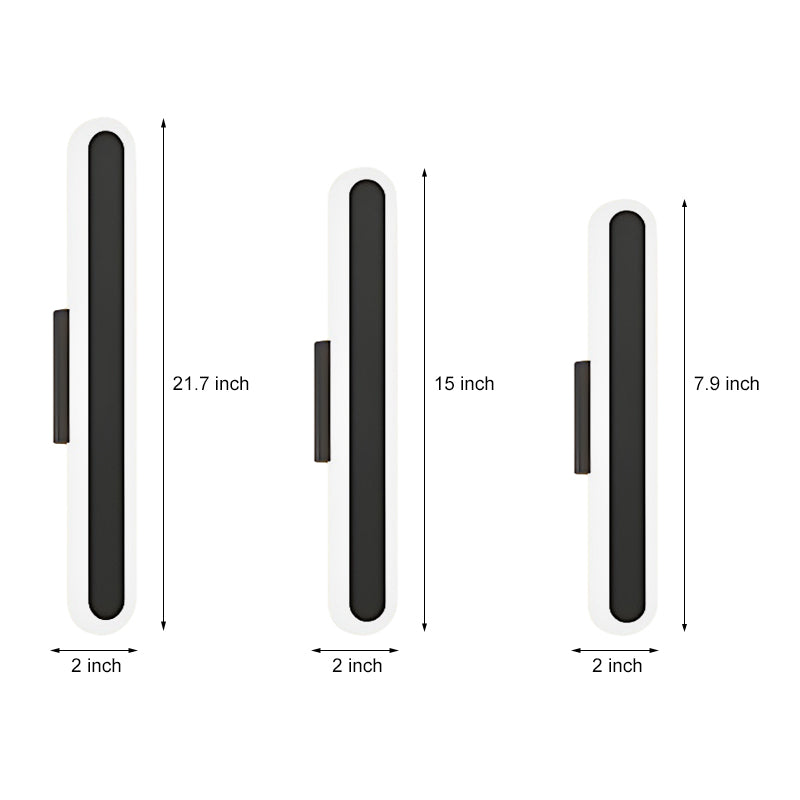 Long Strip Minimalist LED 3 Step Dimming Modern Indoor Wall Lights Fixture-Lighom