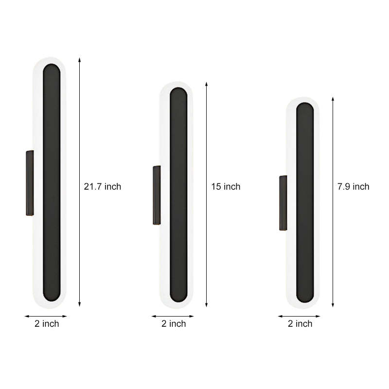 Long Strip Minimalist LED 3 Step Dimming Modern Indoor Wall Lights Fixture-Lighom