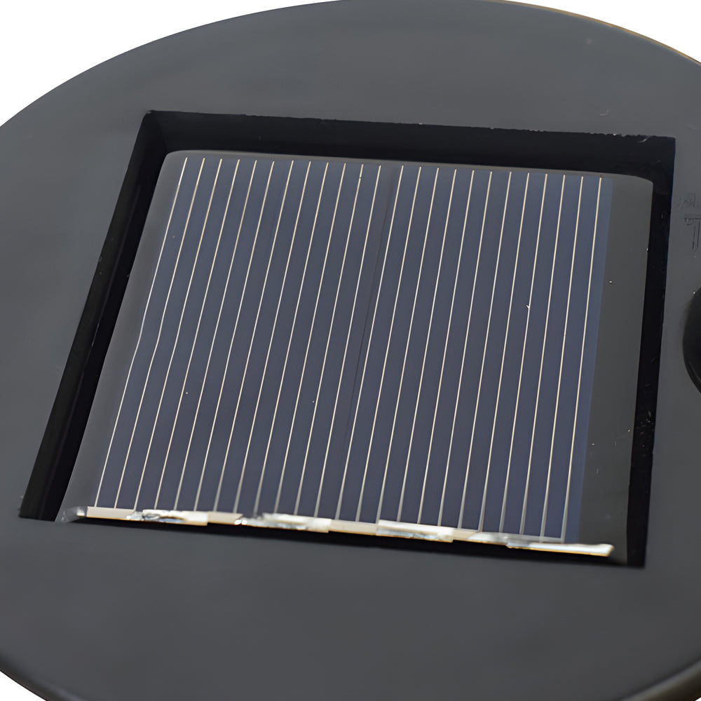 Retro Iron Hollow Umbrella Modern Solar Lawn Light