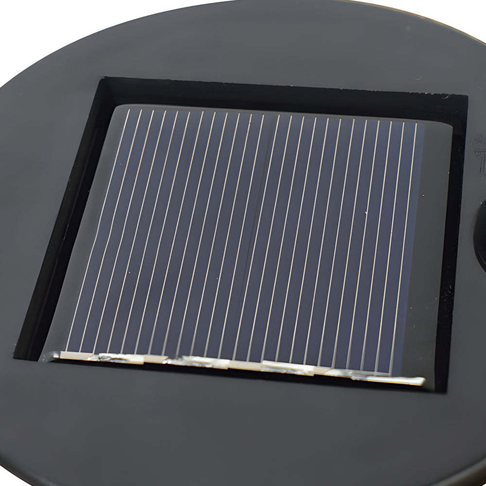 Retro Iron Hollow Umbrella Modern Solar Lawn Light
