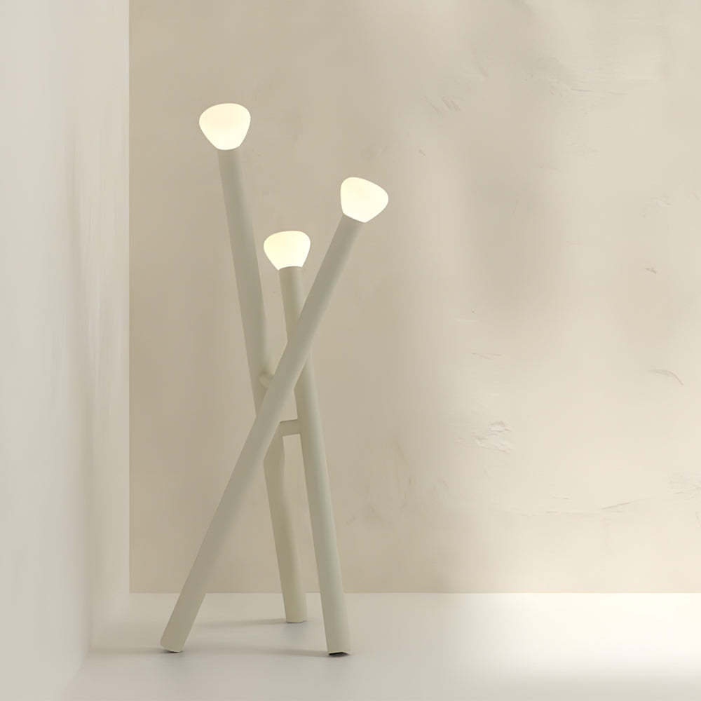 3-light Minimalist Modern Stick Floor Lamp-Lighom