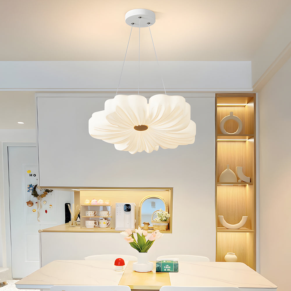 Nordic White Acrylic Flower Bedroom Ceiling Lamp