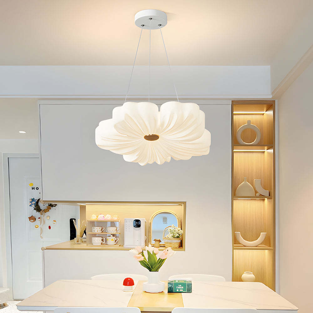 Nordic White Acrylic Flower Bedroom Ceiling Lamp