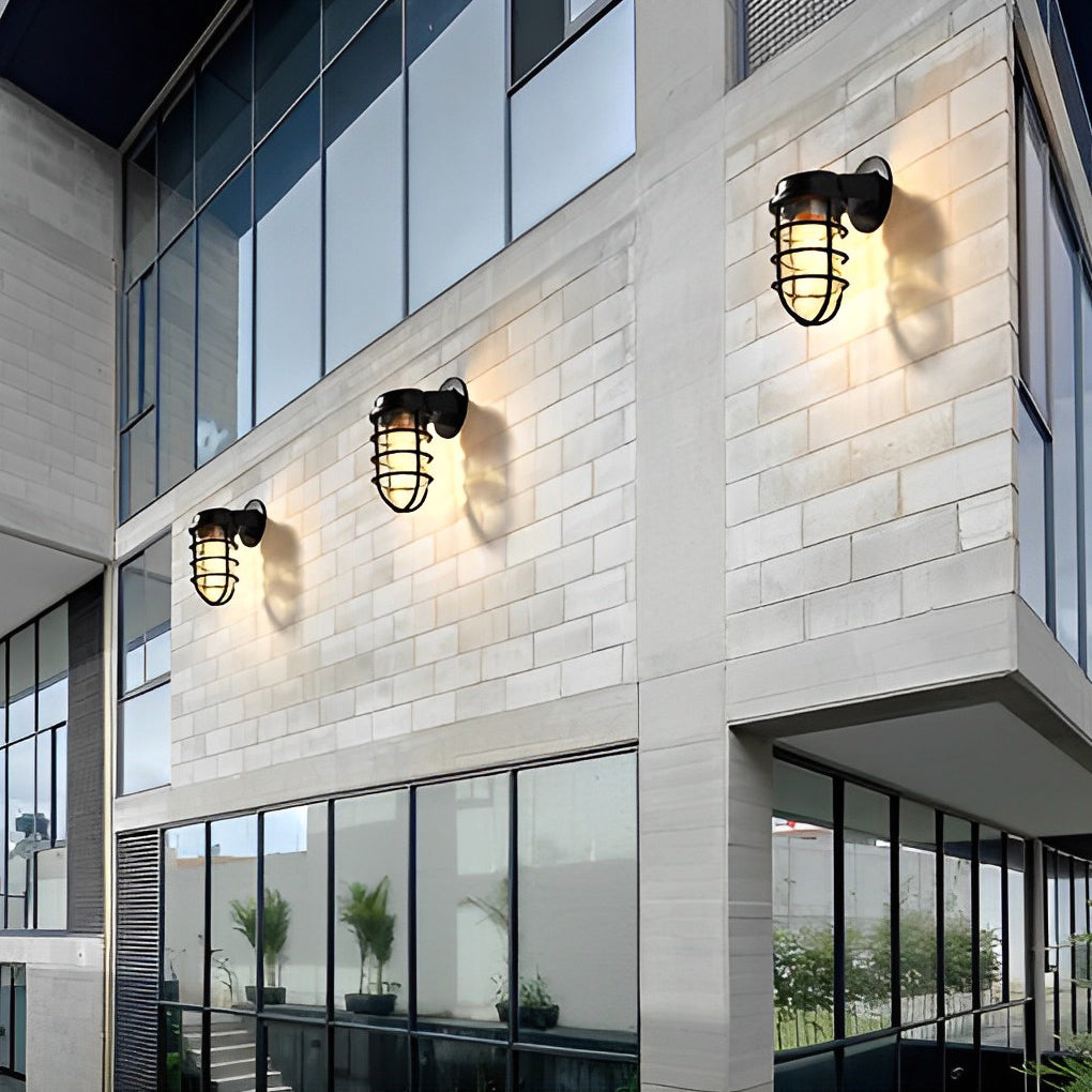 Retro Cage Shape LED 4w Waterproof American-style Outdoor Wall Lamp-Lighom