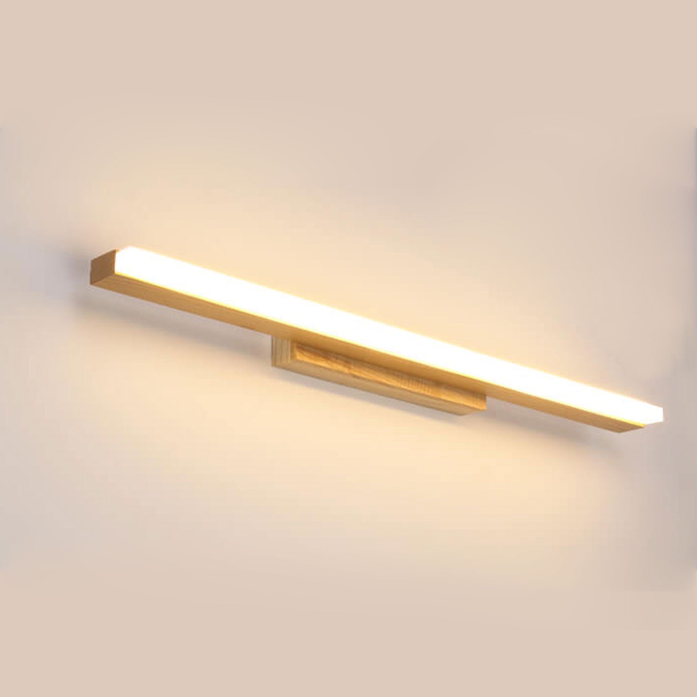 Nordic Minimalist Log Strip Vanity LED Sconce
